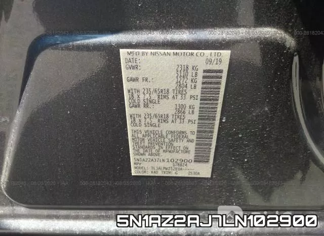 5N1AZ2AJ7LN102900 фото 10