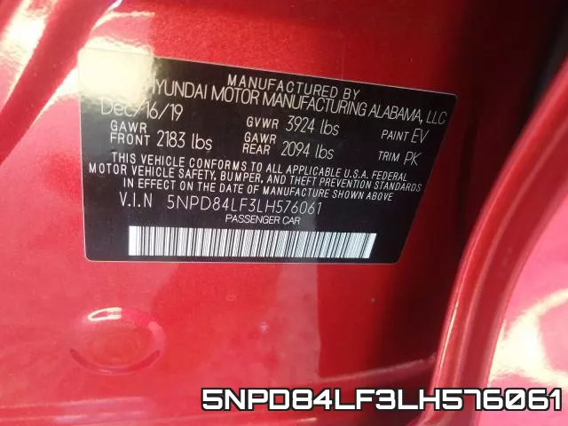 5NPD84LF3LH576061 фото 2