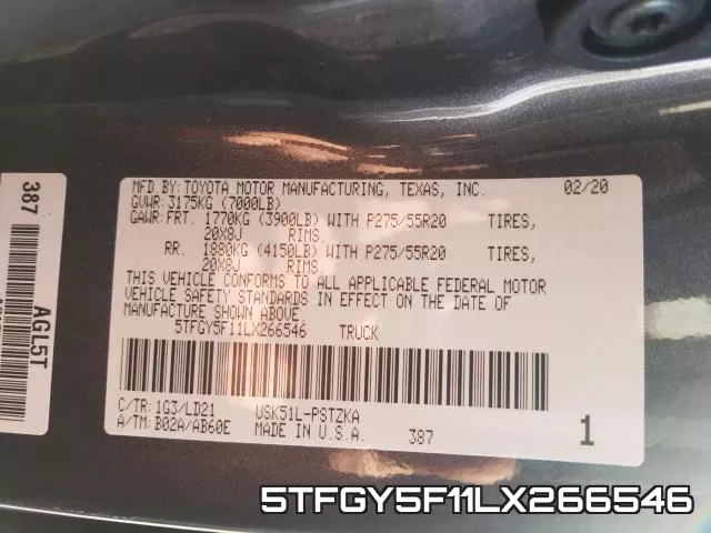 5TFGY5F11LX266546 фото 2