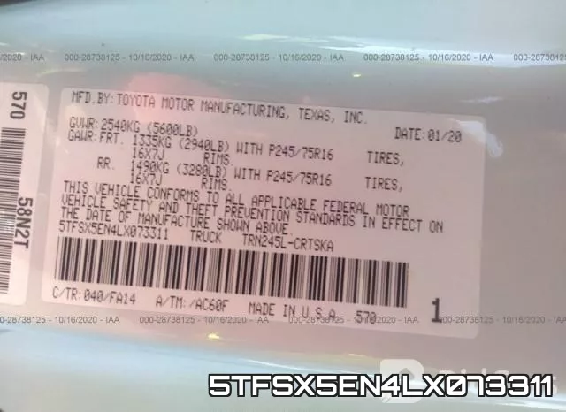 5TFSX5EN4LX073311 фото 10