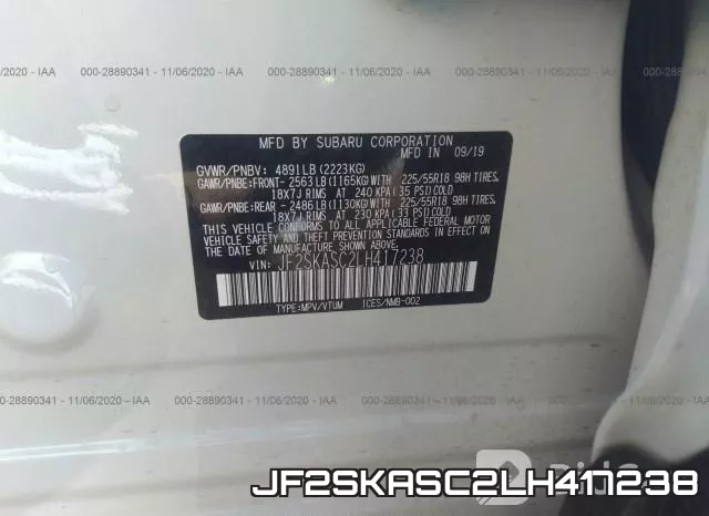 JF2SKASC2LH417238 фото 10