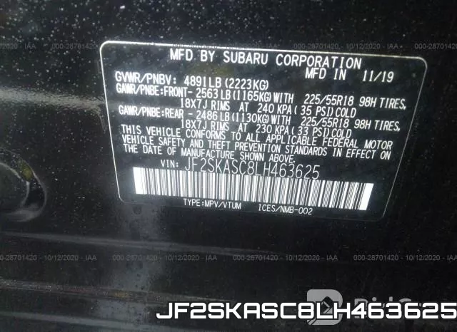 JF2SKASC8LH463625 фото 10