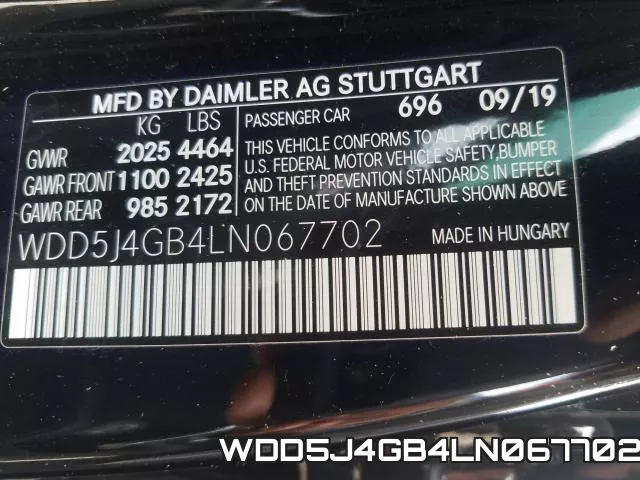 WDD5J4GB4LN067702 фото 2