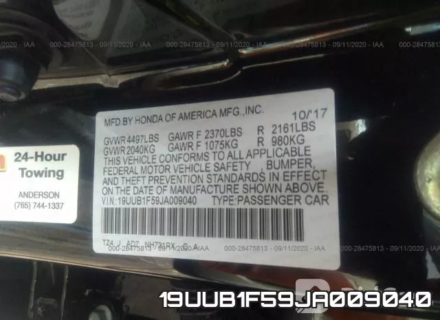 19UUB1F59JA009040 фото 10