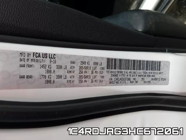 1C4RDJAG3HC672061 фото 2