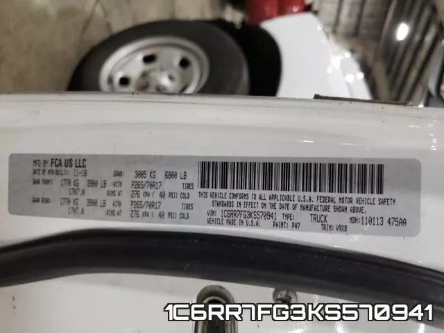 1C6RR7FG3KS570941 фото 2