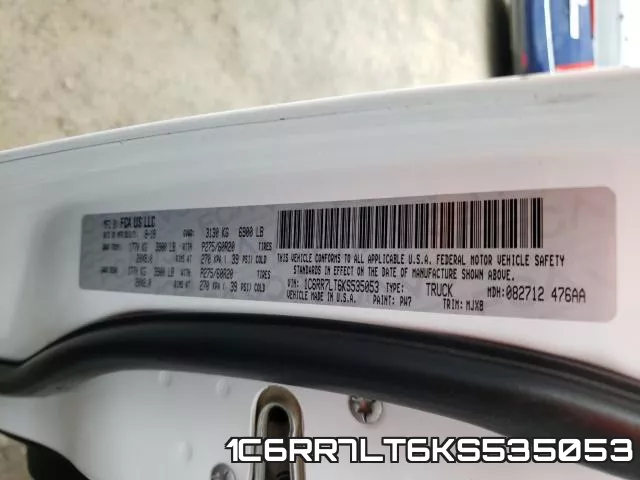 1C6RR7LT6KS535053 фото 2