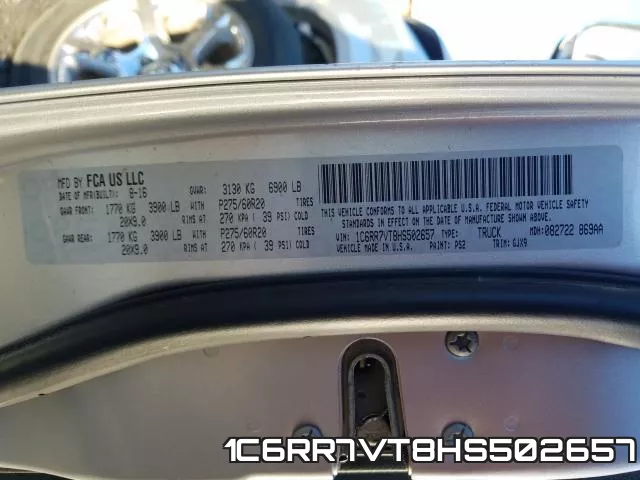 1C6RR7VT8HS502657 фото 2