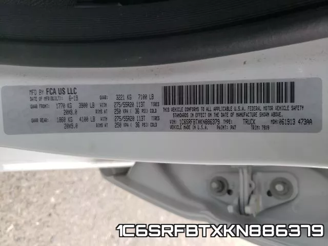 1C6SRFBTXKN886379 фото 2
