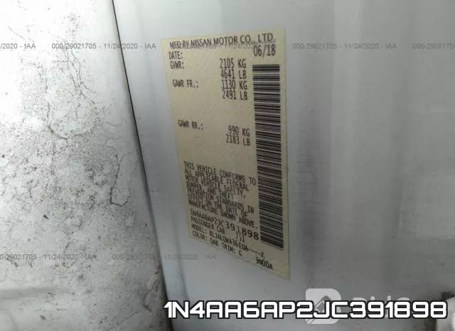 1N4AA6AP2JC391898 фото 10
