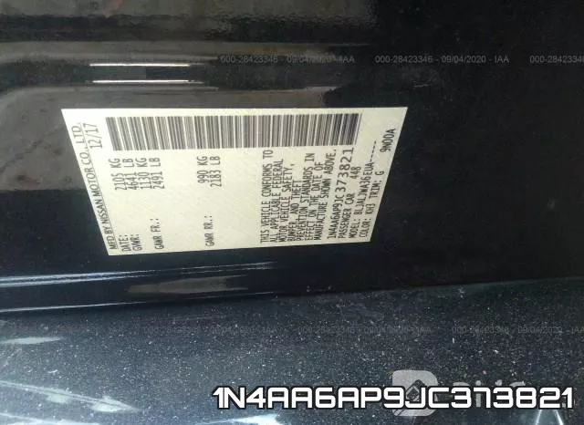 1N4AA6AP9JC373821 фото 9