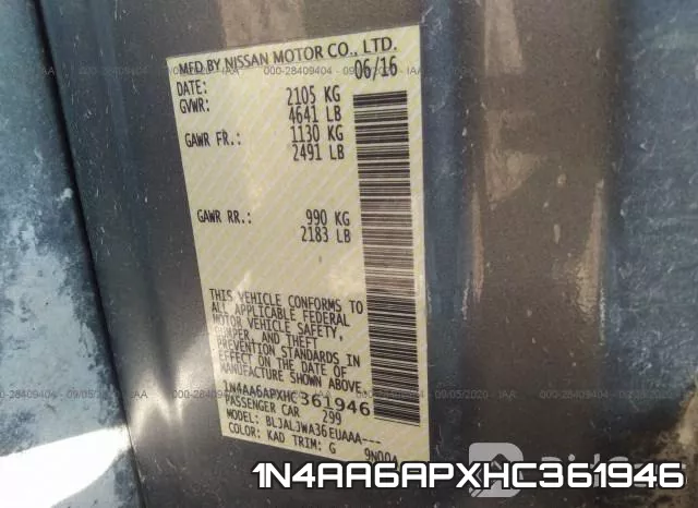 1N4AA6APXHC361946 фото 10