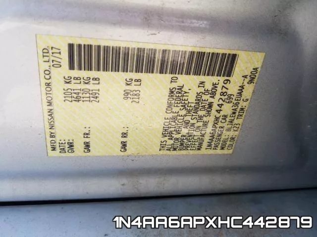 1N4AA6APXHC442879 фото 2