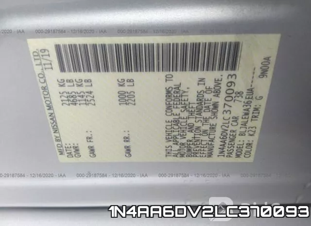 1N4AA6DV2LC370093 фото 10