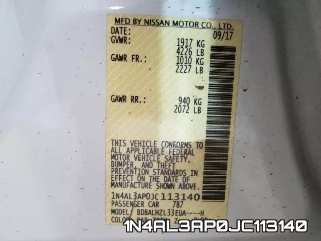 1N4AL3AP0JC113140 фото 2