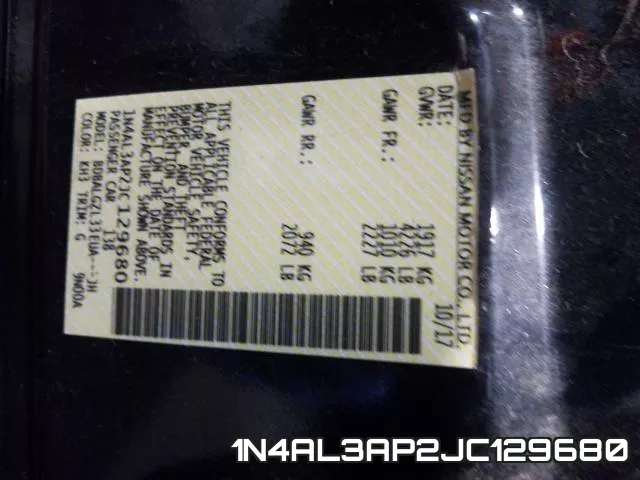 1N4AL3AP2JC129680 фото 2