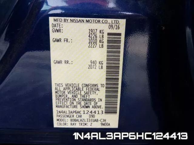 1N4AL3AP6HC124413 фото 2