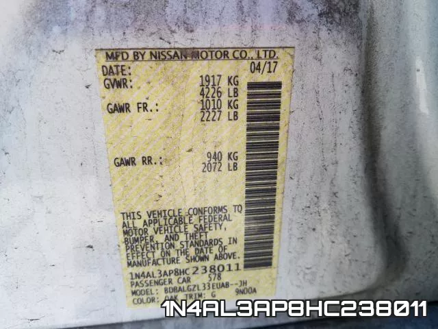 1N4AL3AP8HC238011 фото 2