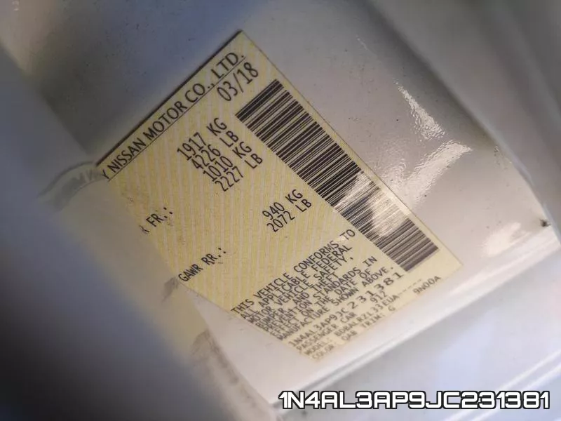 1N4AL3AP9JC231381 фото 2