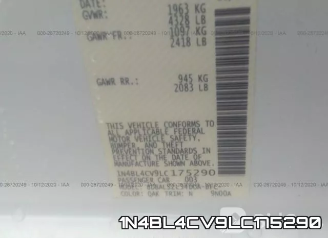 1N4BL4CV9LC175290 фото 10