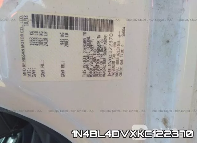 1N4BL4DVXKC122370 фото 9
