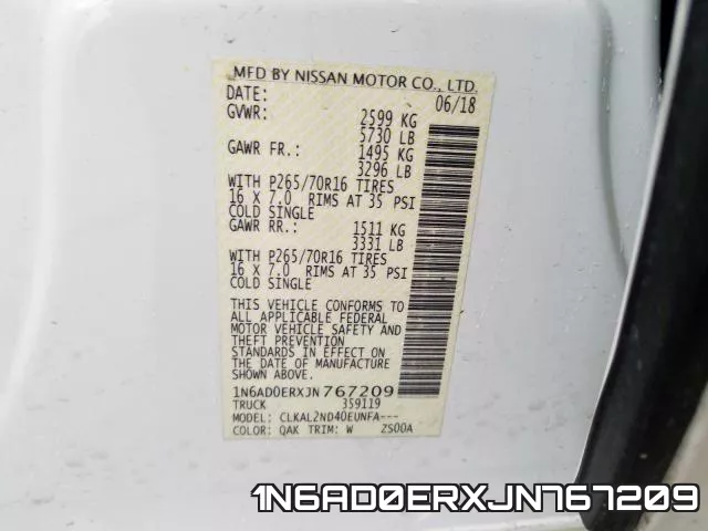 1N6AD0ERXJN767209 фото 2