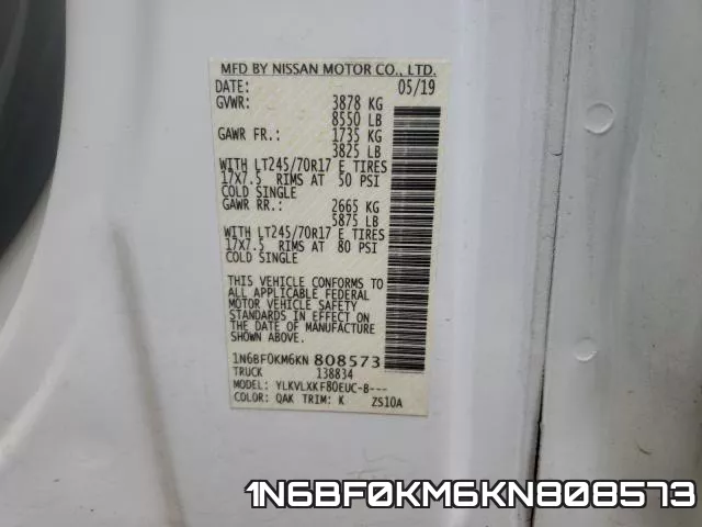 1N6BF0KM6KN808573 фото 2