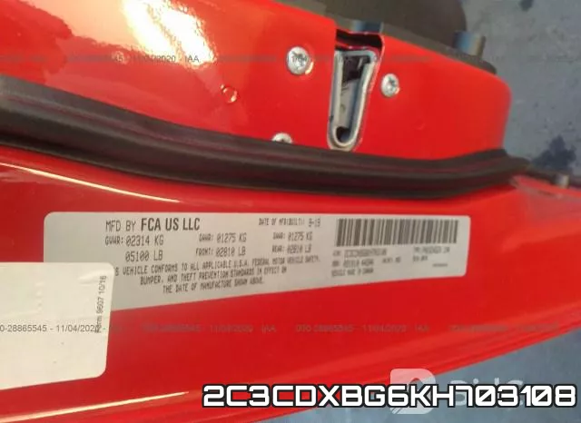 2C3CDXBG6KH703108 фото 9