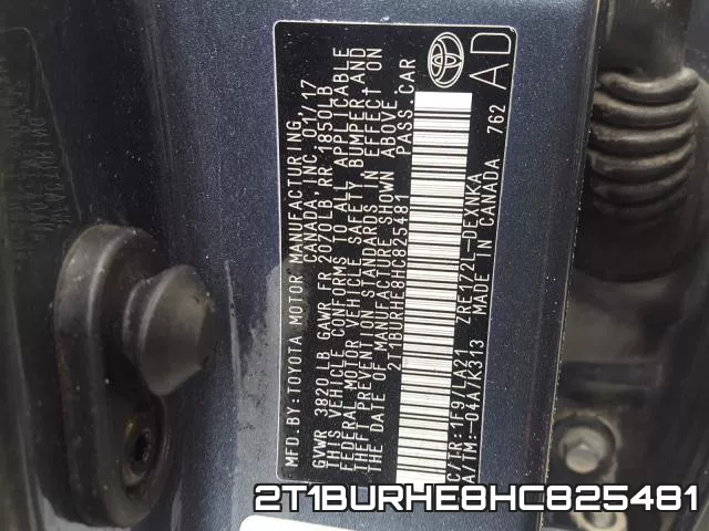 2T1BURHE8HC825481 фото 2
