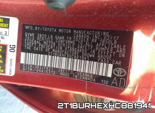 2T1BURHEXHC881941 фото 10