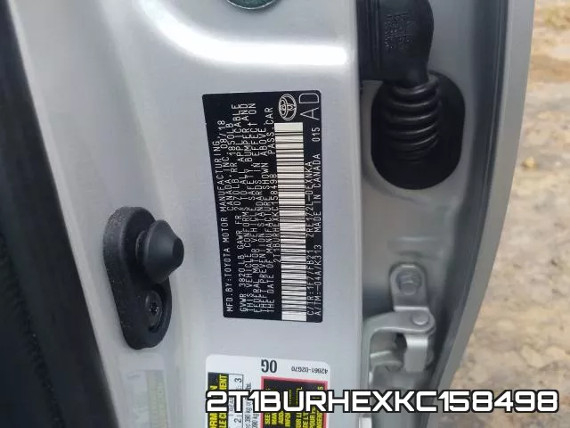 2T1BURHEXKC158498 фото 2