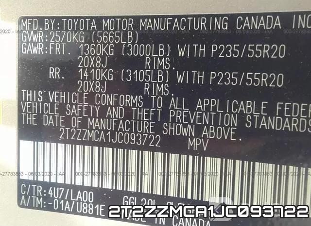 2T2ZZMCA1JC093722 фото 9