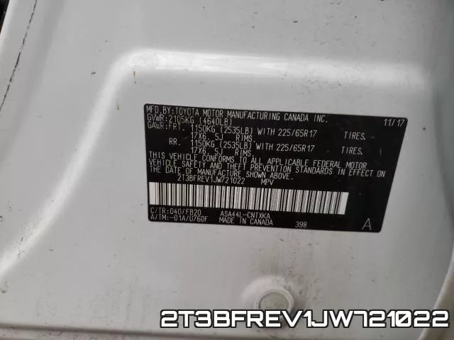 2T3BFREV1JW721022 фото 2