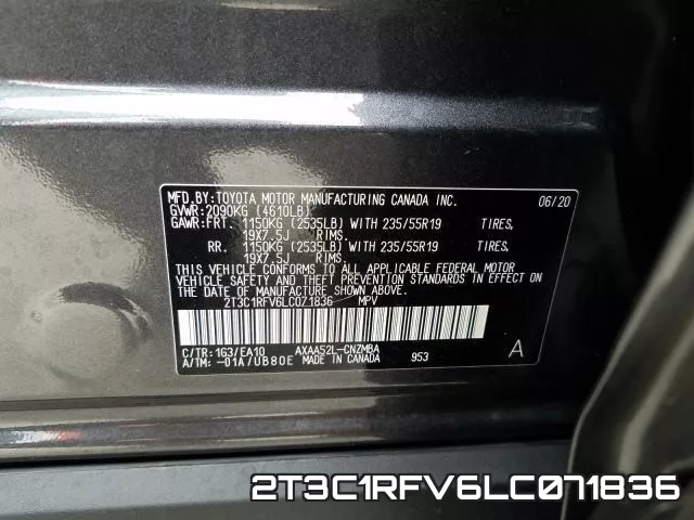 2T3C1RFV6LC071836 фото 2