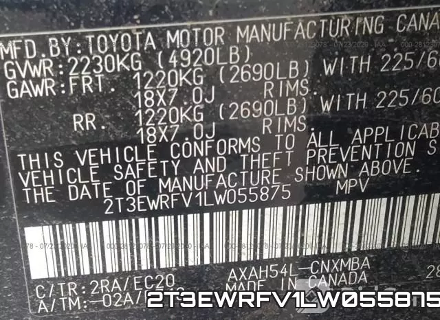 2T3EWRFV1LW055875 фото 10