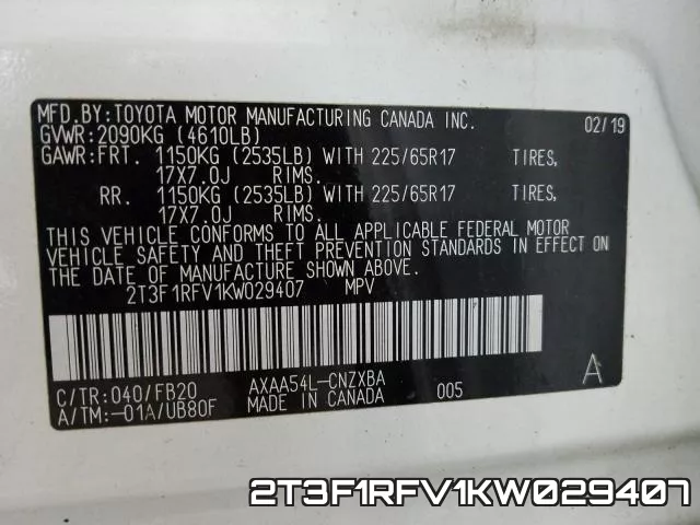 2T3F1RFV1KW029407 фото 2