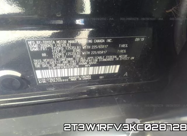 2T3W1RFV3KC028728 фото 10