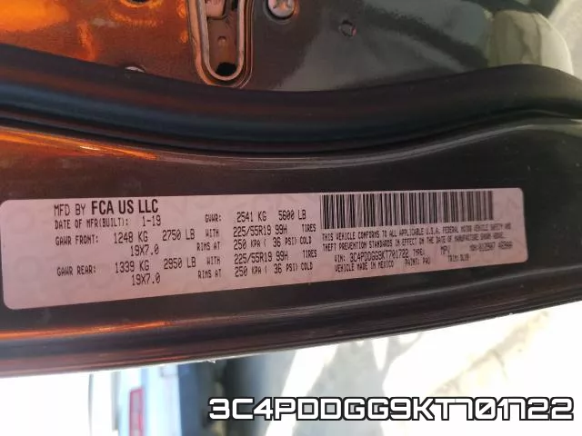 3C4PDDGG9KT701722 фото 2