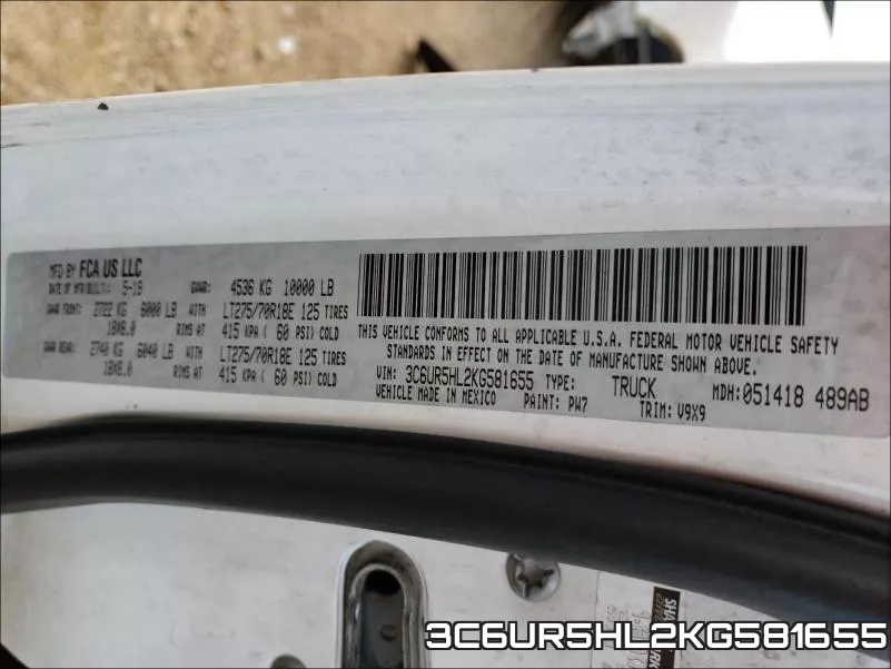 3C6UR5HL2KG581655 фото 2