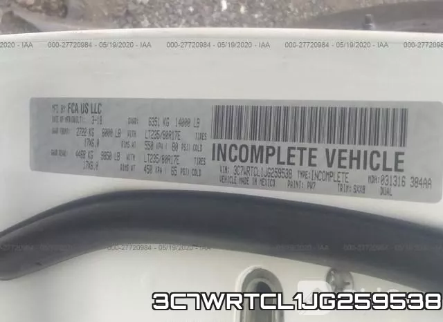 3C7WRTCL1JG259538 фото 10