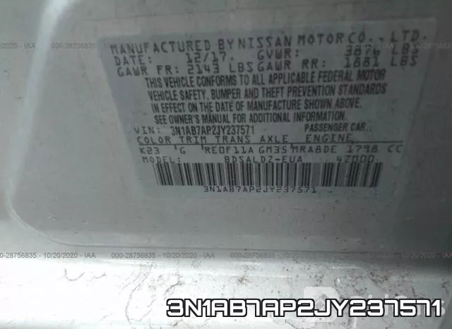 3N1AB7AP2JY237571 фото 10