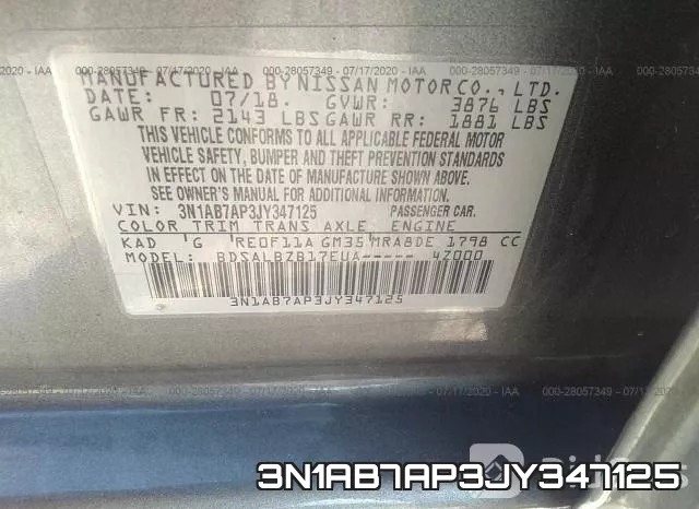 3N1AB7AP3JY347125 фото 9