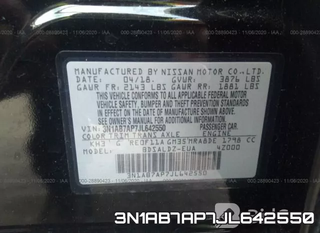 3N1AB7AP7JL642550 фото 9