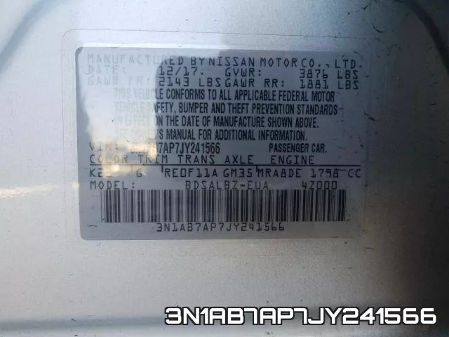 3N1AB7AP7JY241566 фото 2