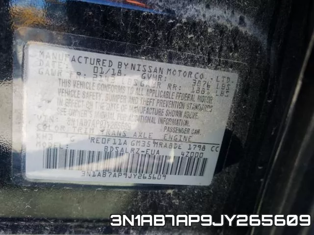 3N1AB7AP9JY265609 фото 2
