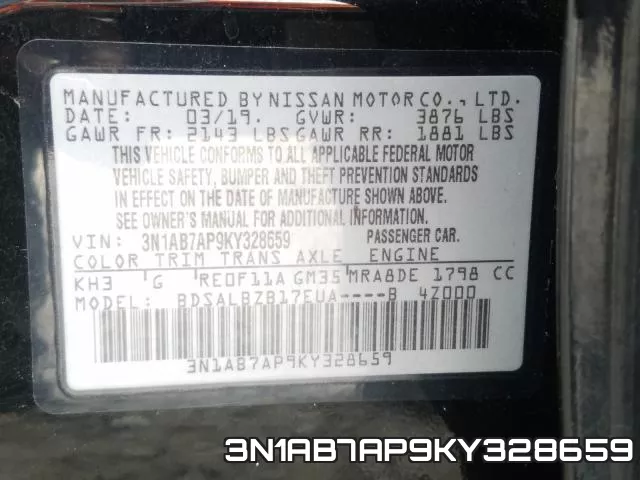 3N1AB7AP9KY328659 фото 2