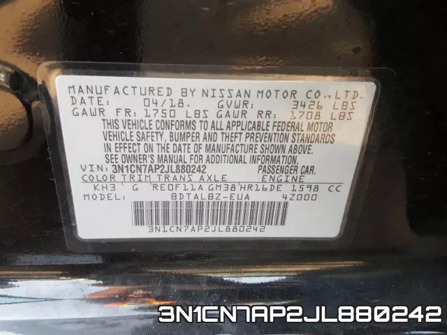 3N1CN7AP2JL880242 фото 2