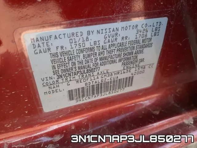 3N1CN7AP3JL850277 фото 2