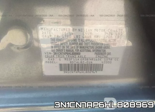 3N1CN7AP6HL808969 фото 10