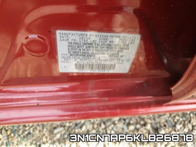 3N1CN7AP6KL826878 фото 2